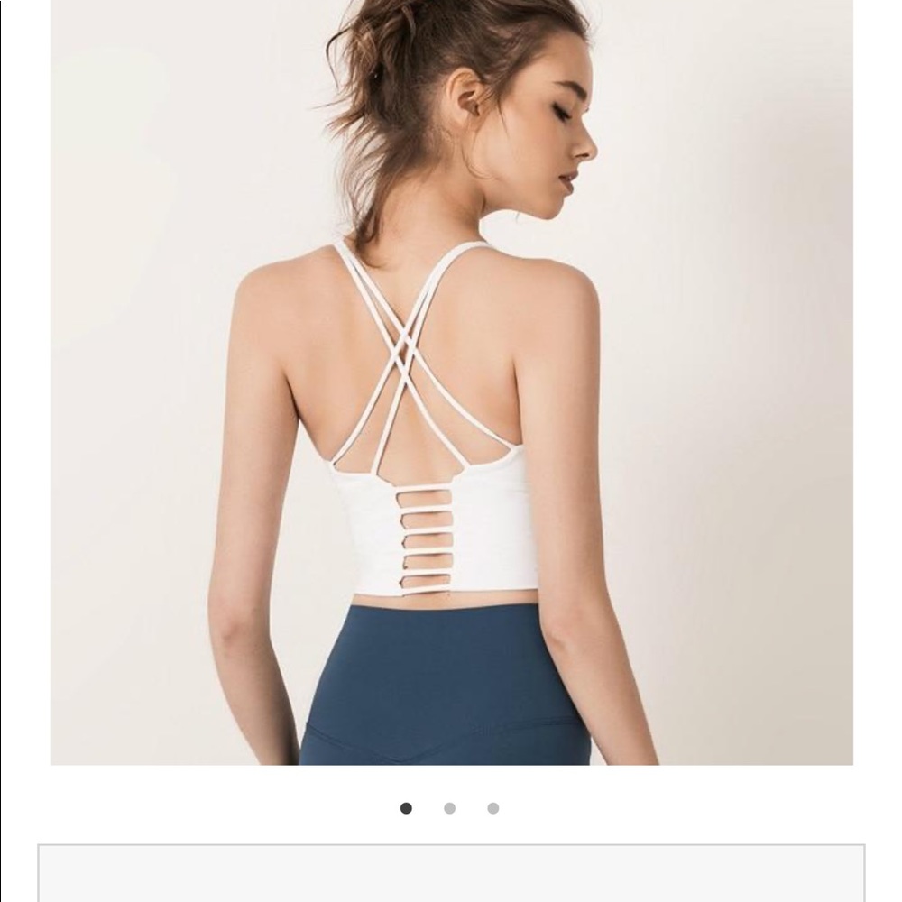 White strappy tank